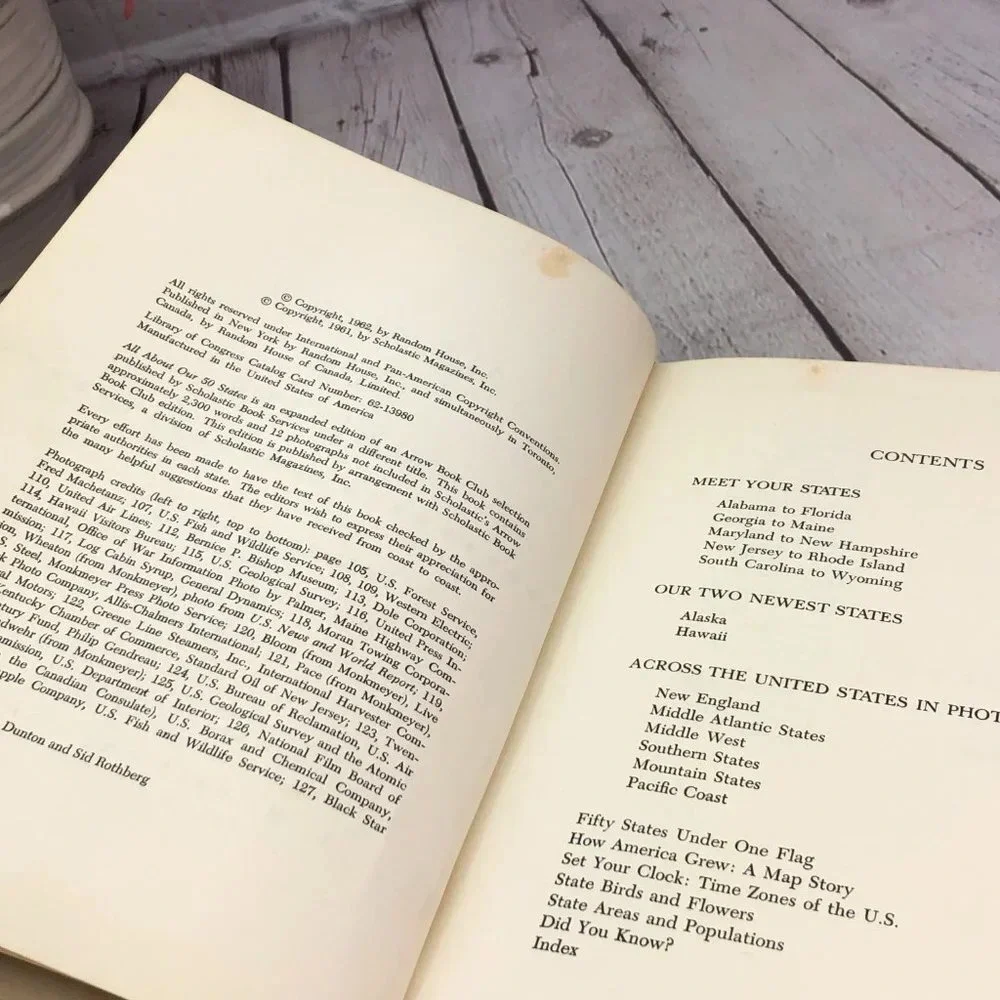 vintage book all about our 50 states 1962